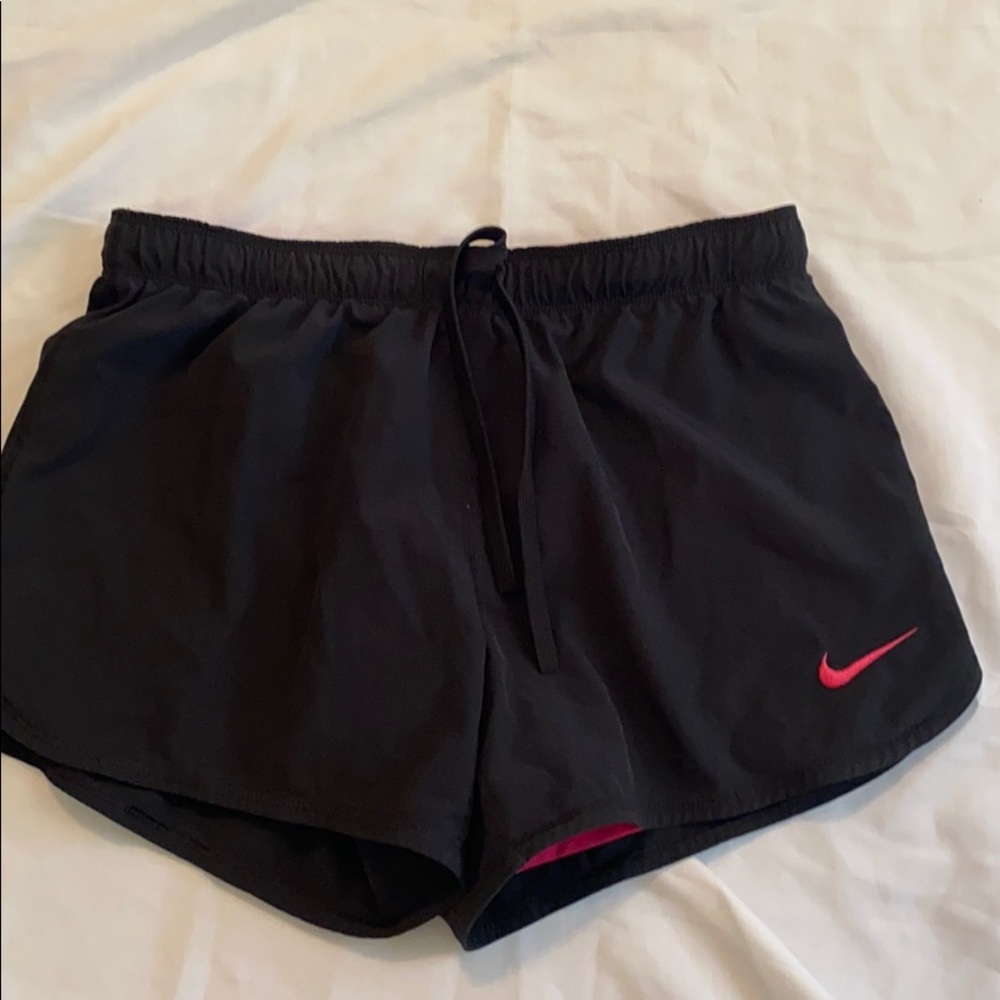 Black and pink spandex Nike dri fit shorts